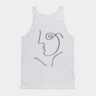 One line figurative drawing Tank Top